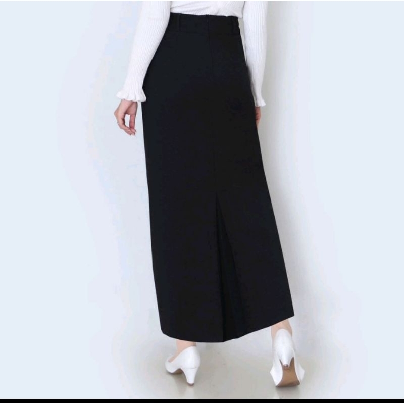 Bj.Collection89 Rok Kantor Wanita - Rok Kerja Wanita Span Rempel Panjang