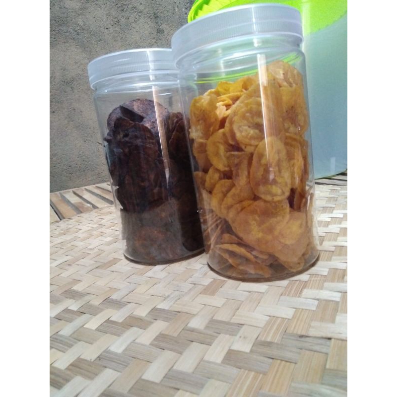 

keripik pisang kemasan hempers toples rasa manis