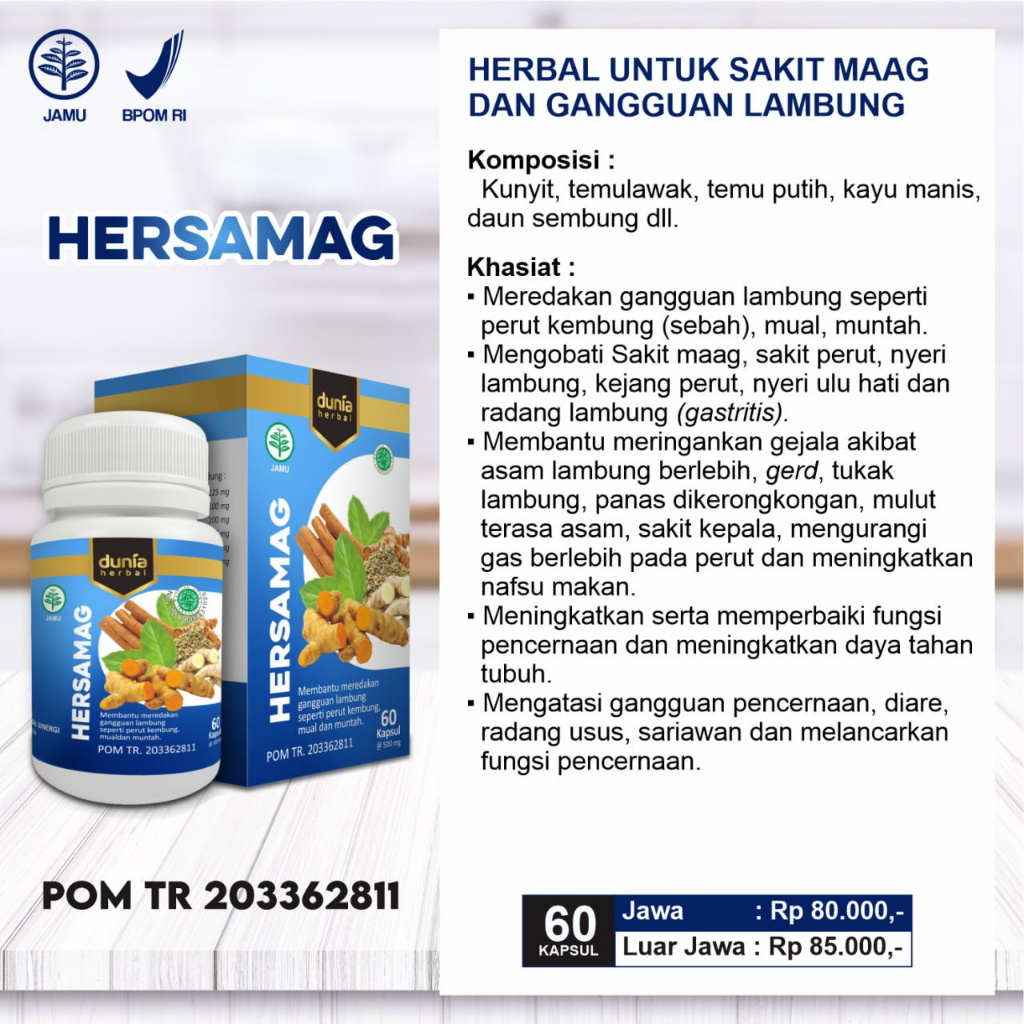 

HERSAMAG HERBAL GERD ASAM LAMBUNG MAAG KRONIS DH