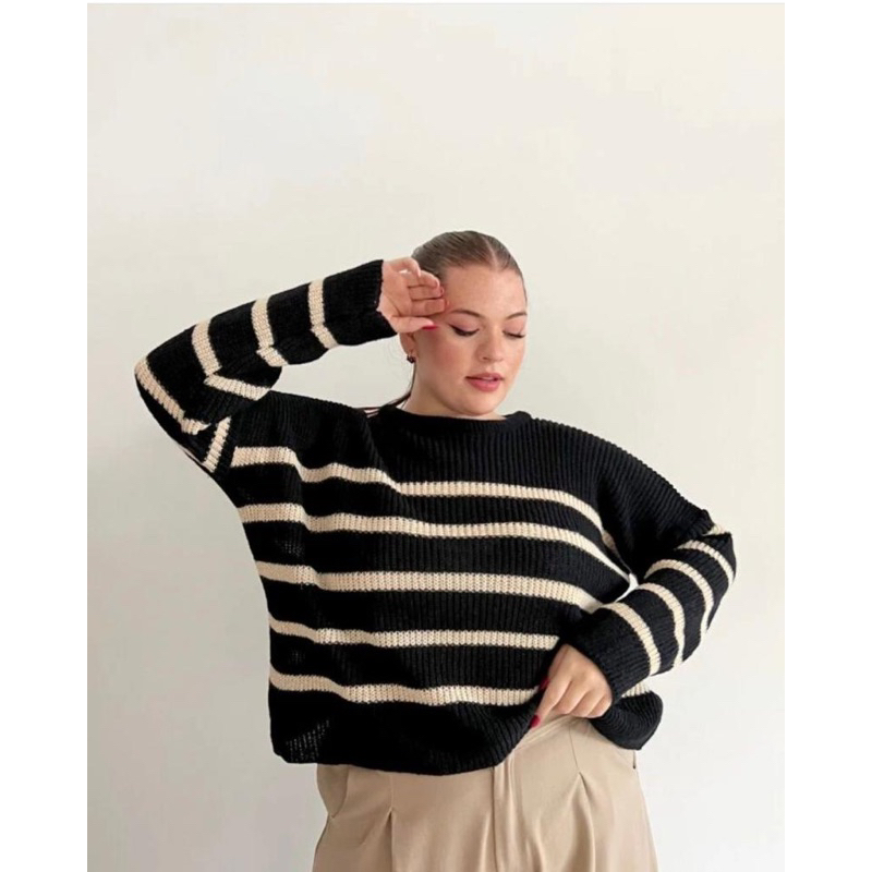 JEMMA KNITE SWEATER OVERSIZE | SWEATER RAJUT WANITA KOREAN KEKINIAN