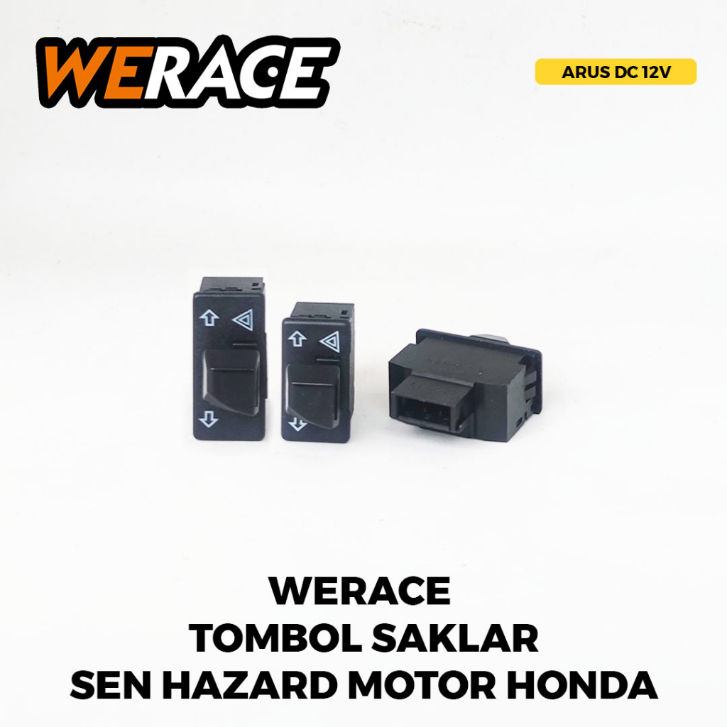 [WERACE] TOMBOL SAKLAR SEN / SEIN HAZARD MOTOR HONDA BEAT VARIO SCOOPY UKURAN 34mm 30mm (TANPA KEMASAN, HARGA SATUAN)