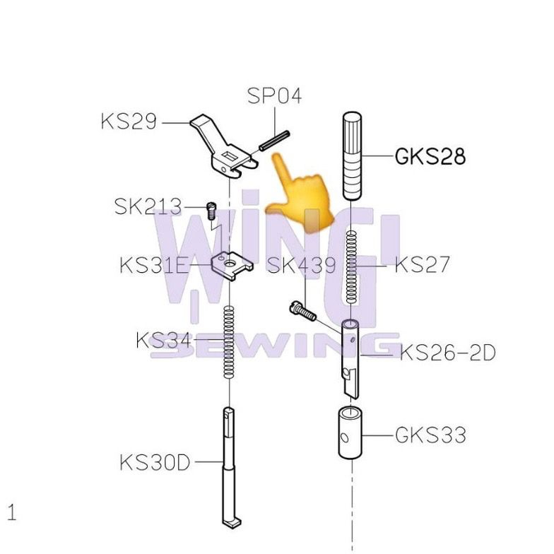 SP04 SIRUBA 747 Pen Angkatan Sepatu Mesin Jahit Obras Industri