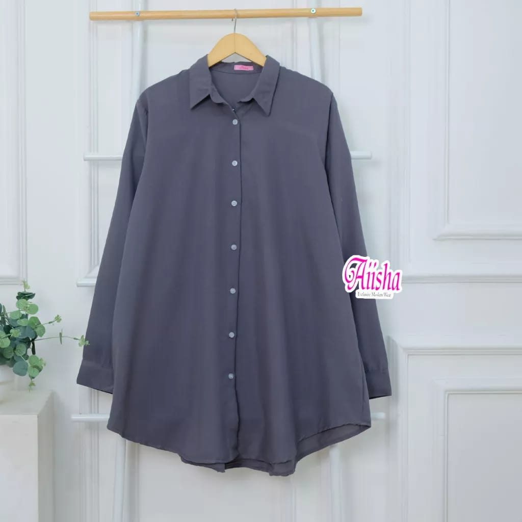 Kemeja Jumbo | Atasan Wanita Big Size | Atasan Oversize Murah LD 110 130
