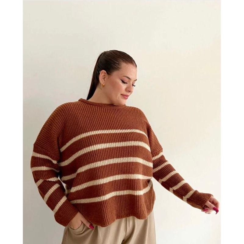 JEMMA KNITE SWEATER OVERSIZE | SWEATER RAJUT WANITA KOREAN KEKINIAN