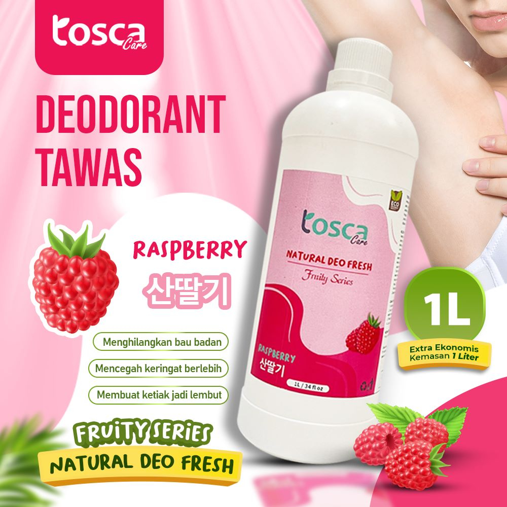 Natural Deodorant Spray 1 Liter Tosca Deo Fruity Series Mencegah Bau Ketiak