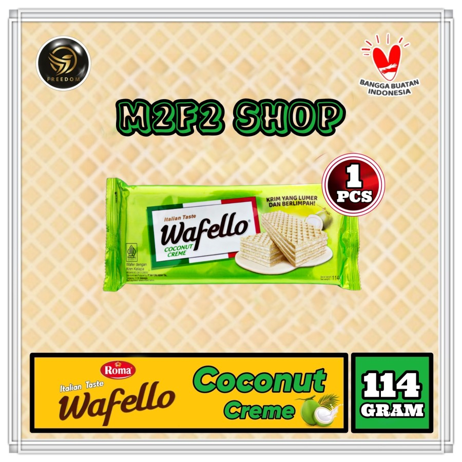 

Roma Wafer Wafello Coconut Creme | Krim Kelapa - 114 gr (Kemasan Satuan)