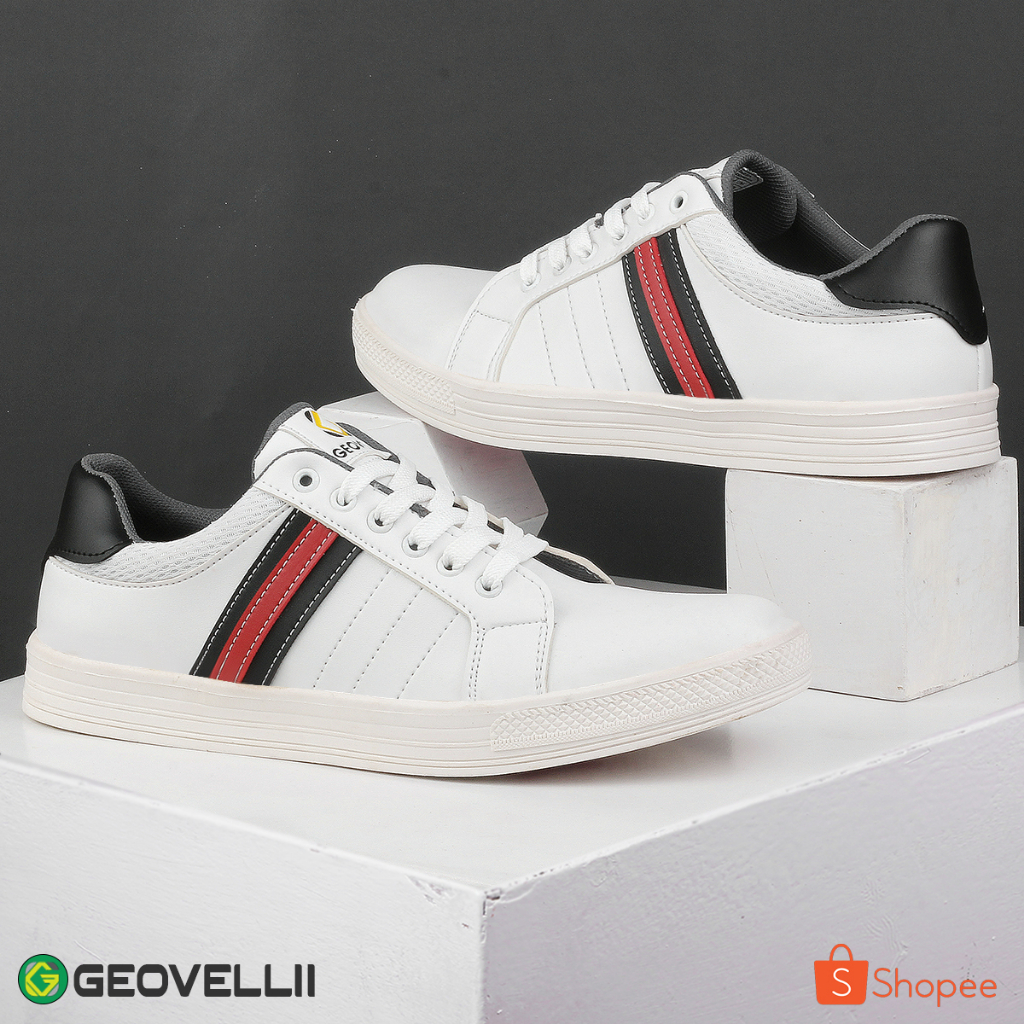 Sepatu Pria Terbaru Brand Geovelli G-2100 Sepatu Sneaker Keren Cocok Untuk Sekolah Kuliah dan Kerja