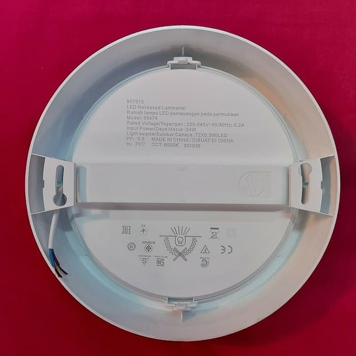 Lampu Downlight Light Panel LED Meson 24w OB OutBow Philips 59474 - Putih 6500K Tempel dak cor hias