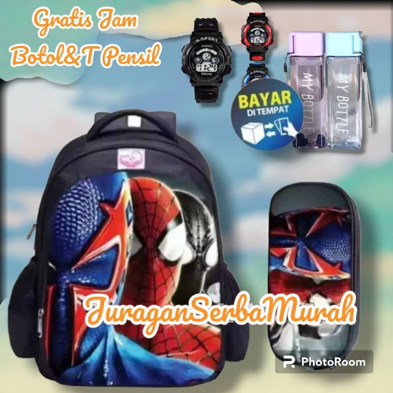 Tas Ransel Fashion Sekolah Anak Laki Laki PAUD TK SD Marvel Super Hero