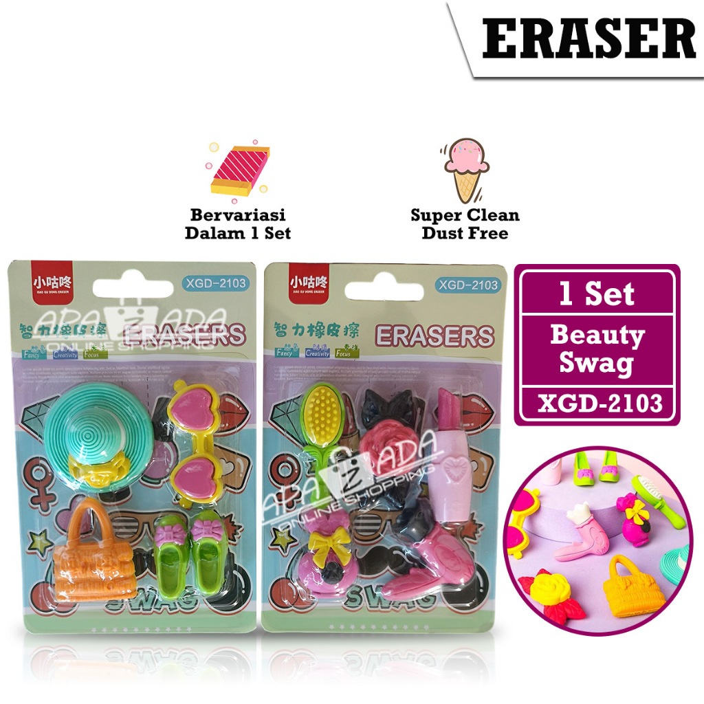 

Apazada - Penghapus Pensil [1 Set - 5 Pcs Penghapus] / Hapusan Beauty / Eraser Pensil XGD-2103