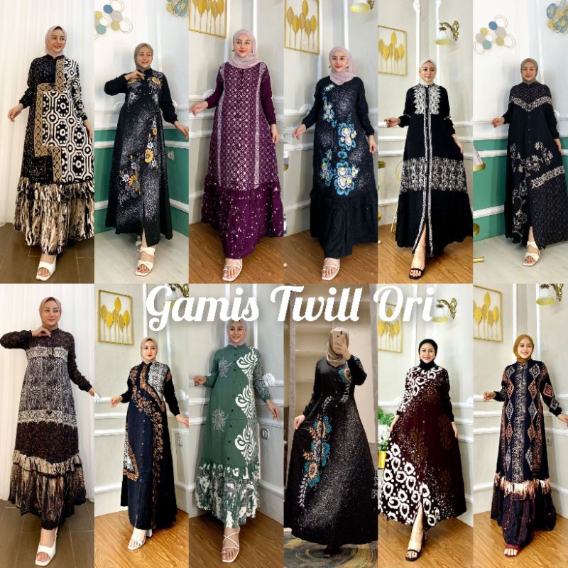 Gamis Twill Ori Pekalongan/Gamis Twill Ori Terbaru Size M L XL XXL