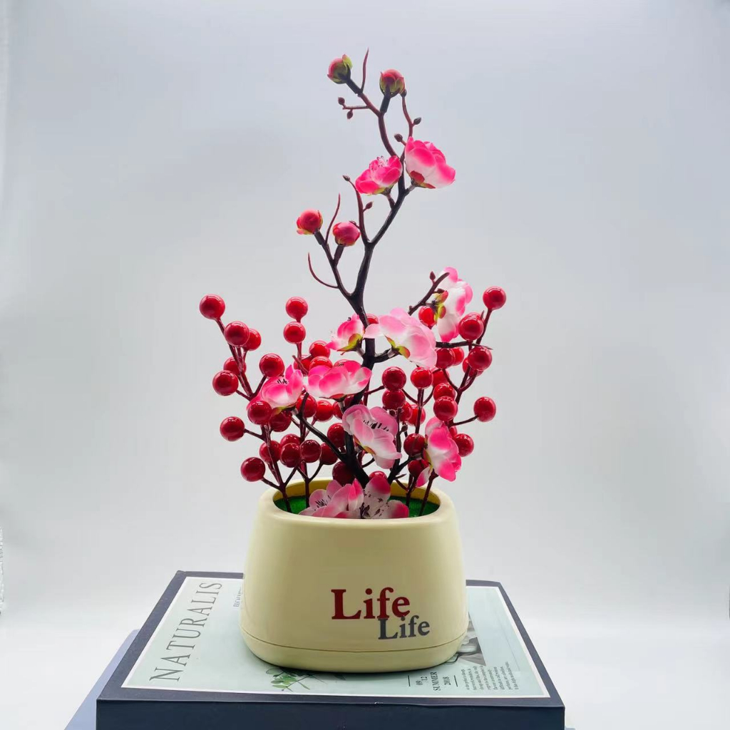 AND / COD / Bunga Hias Plastik Dekorasi Rumah Artificial Flowers Cantik Pot Tanaman Hiasan Palsu Murah PBP167