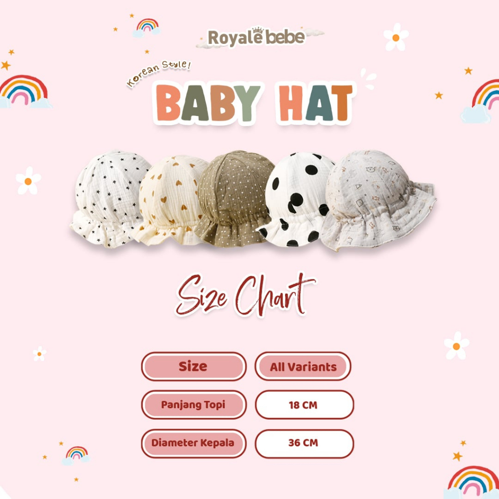 Royale Bebe Korean Baby Hat / Topi Anak