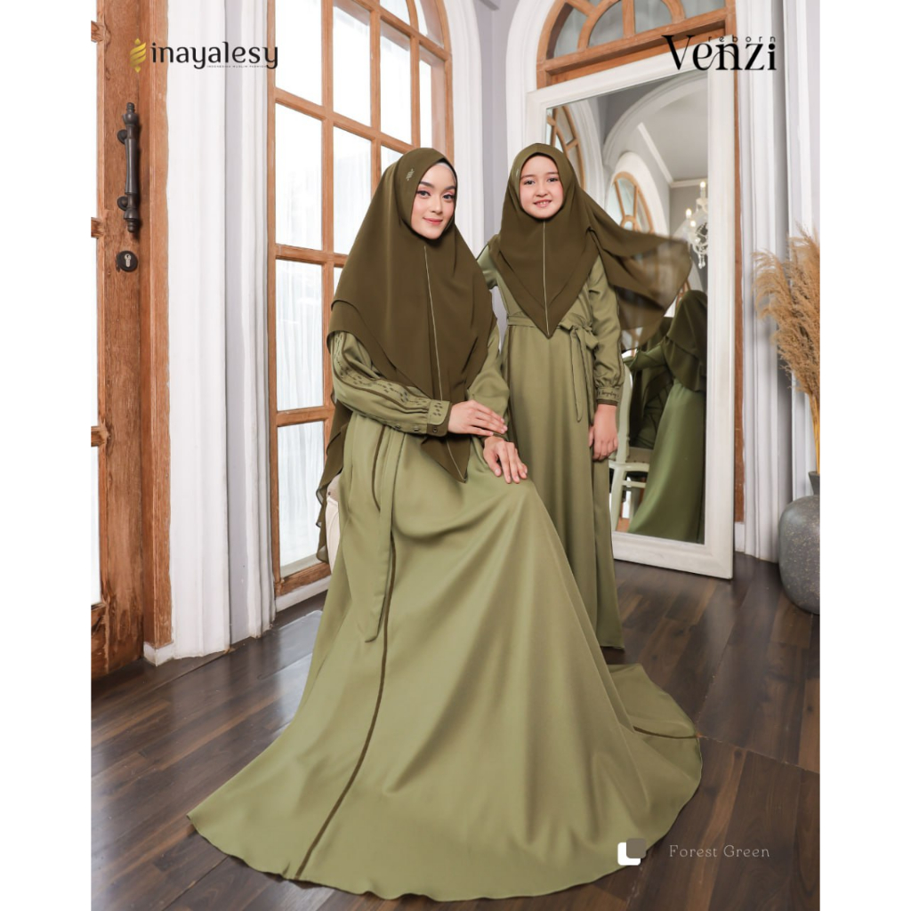 GAMIS COUPLE IBU ANAK VENZI REBORN ORIGINAL BY INAYA INAYALESY DRESS BAJU BUSANA MUSLIM WANITA BUSUI
