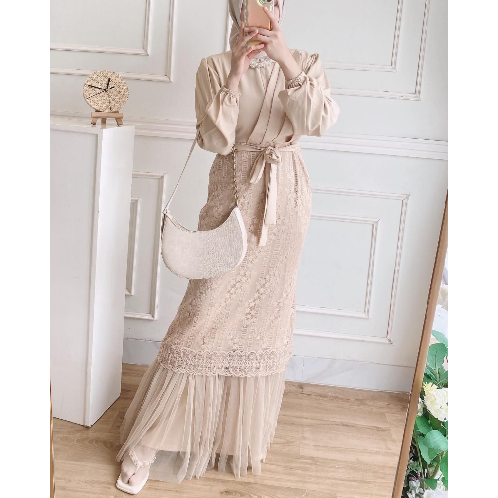 Gamis Arina Tille Fashion Muslim/Pesta/Dress/