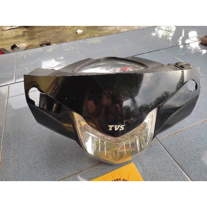batok kepala set lampu depan speedometer tvs dazz 110 original bekas copotan