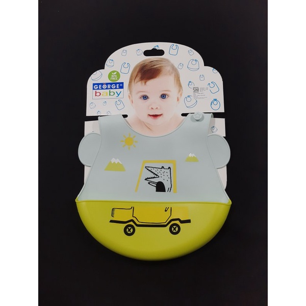 Bib Silicone Transportation George / Celemek Bayi Silicone George (BIBT)