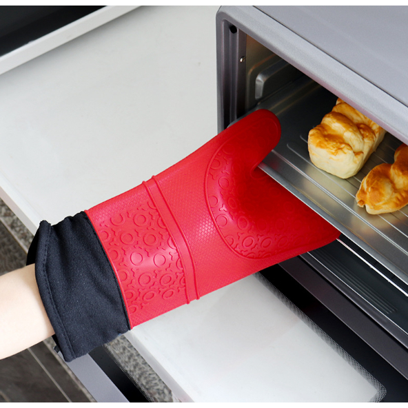 Sarung Tangan Silikon Dapur Anti Panas Silicone Gloves Oven Mitt Baking Bbq Kitchen Glove