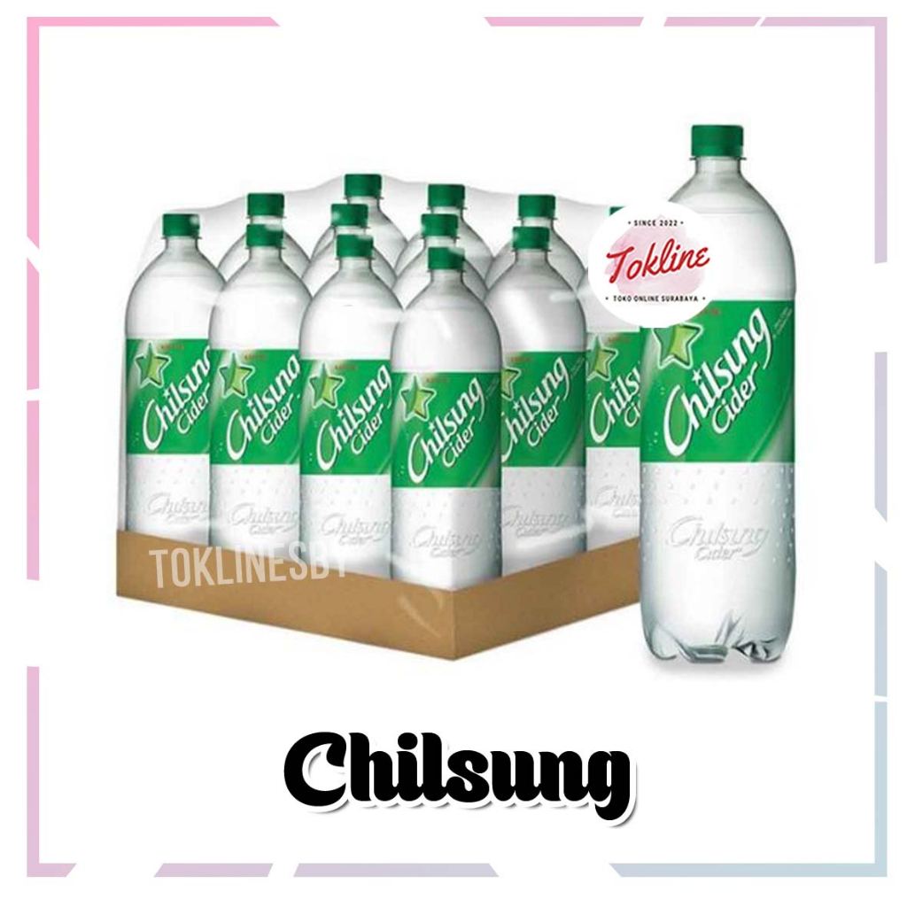 

[ 1 Karton isi 12 Botol ] Lotte Chilsung Cider 1.5L 1500ml Minuman Bersoda