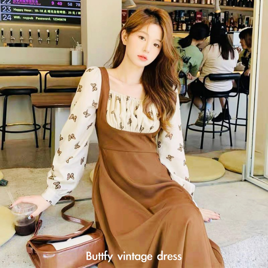 Buttfy maxi vintage dress - Thejanclothes