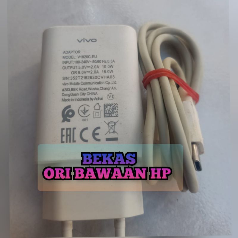 CHARGER VIVO Y17s | V19 | V17 | Y33s | Y51 | S1 pro ORI BAWAAN HP TIPE C.