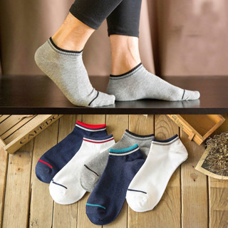 GO!KK1114 Kaos Kaki Motif Garis Import Korea Kaus Kaki Panjang Betis Warna Unisex