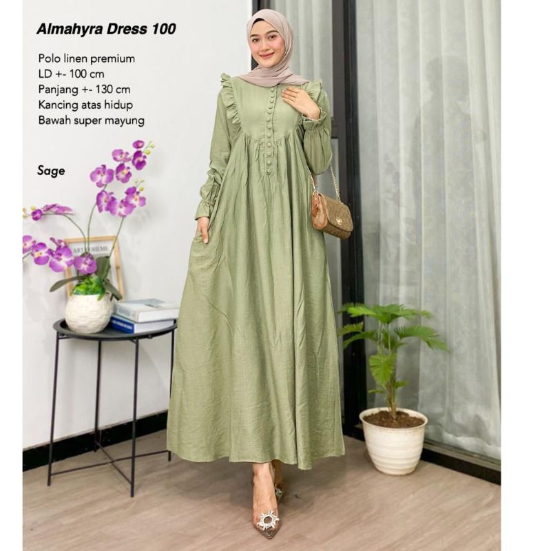 ALMAHYRA DRESS | GAMIS POLO LINEN PREMIUM