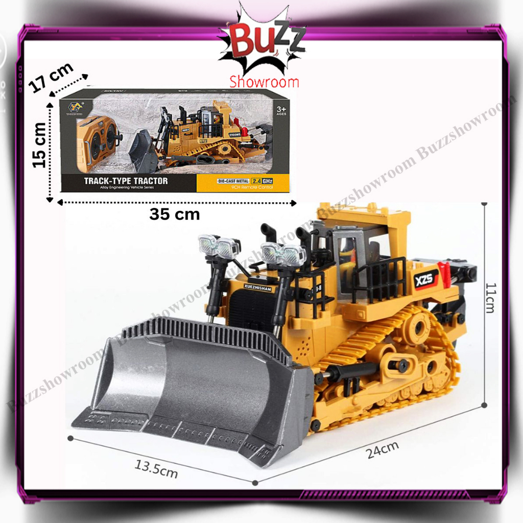 RC Bulldozer Traktor ESCAVATOR Mainan Anak Remote Control Truck