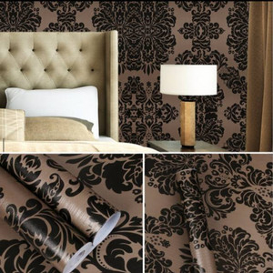 Wallstiker Dinding Batik Coklat - Wallpaper Dinding Kamar Tidur Ruanga