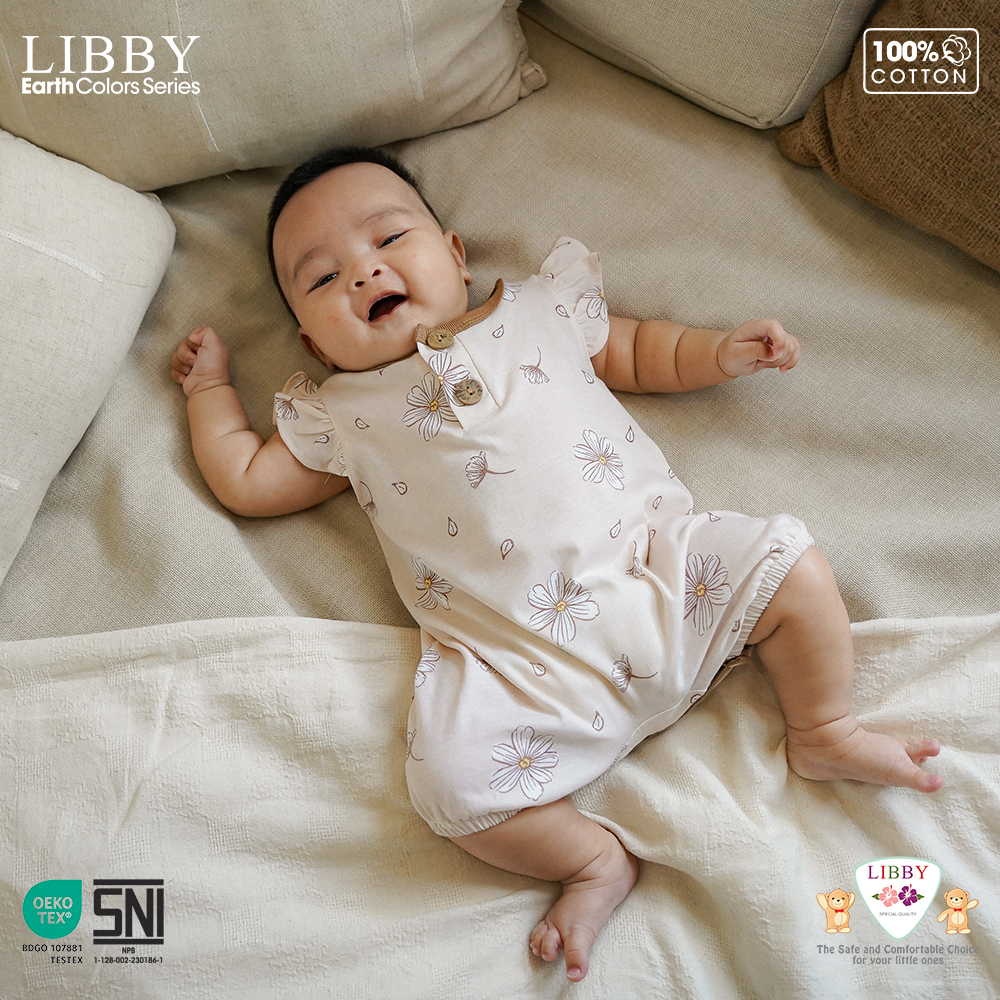 Libby Ivy Ruffle Jumper - Romper Bayi dan Anak 0-2 Tahun Earth Colour Series