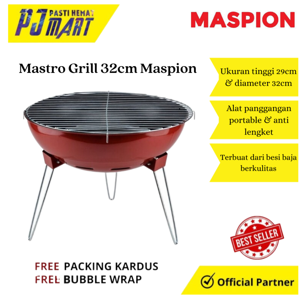 Mastro Grill Maspion 32cm | Mastro Grill Maspion | Panggangan Grill | Panggangan Barbeque | Panggang