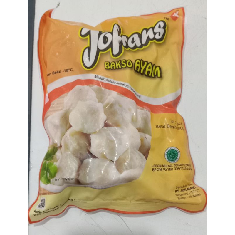 

Jofrans Bakso Ayam 50 pcs 500 gr