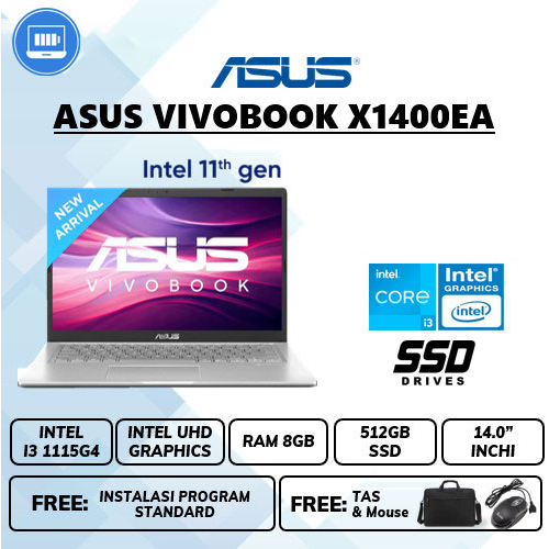 Laptop Asus vivobook x1400ea intel i3 1115g4 14inch