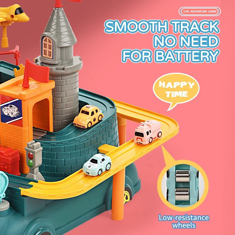 FUNNY ADVENTURE SET - Mainan Mobil Track Edukasi Motorik Anak