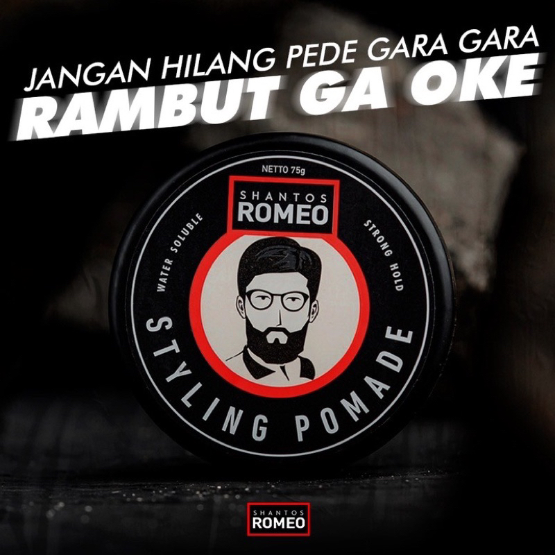 shantos romeo pomade rambut (Waterbased)