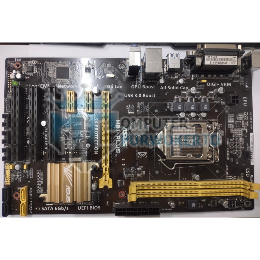 Mobo Mainboard H81 LGA1150 Asus + CORE i7 4790 + Fan