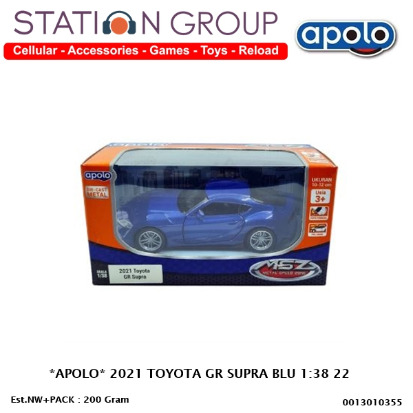 APOLO 2021 TOYOTA GR SUPRA BLU 1-38 22 - DIECAST