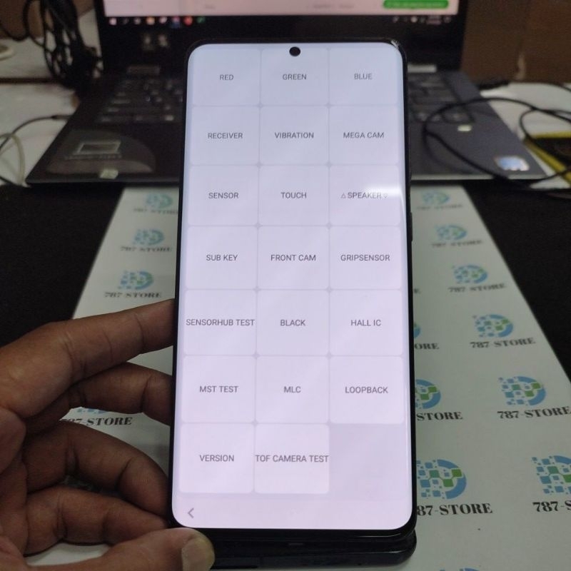 LCD FULLSET FRAME SAMSUNG S20 ULTRA G988 ORI BEKAS MINUS SHADOW TIPIS