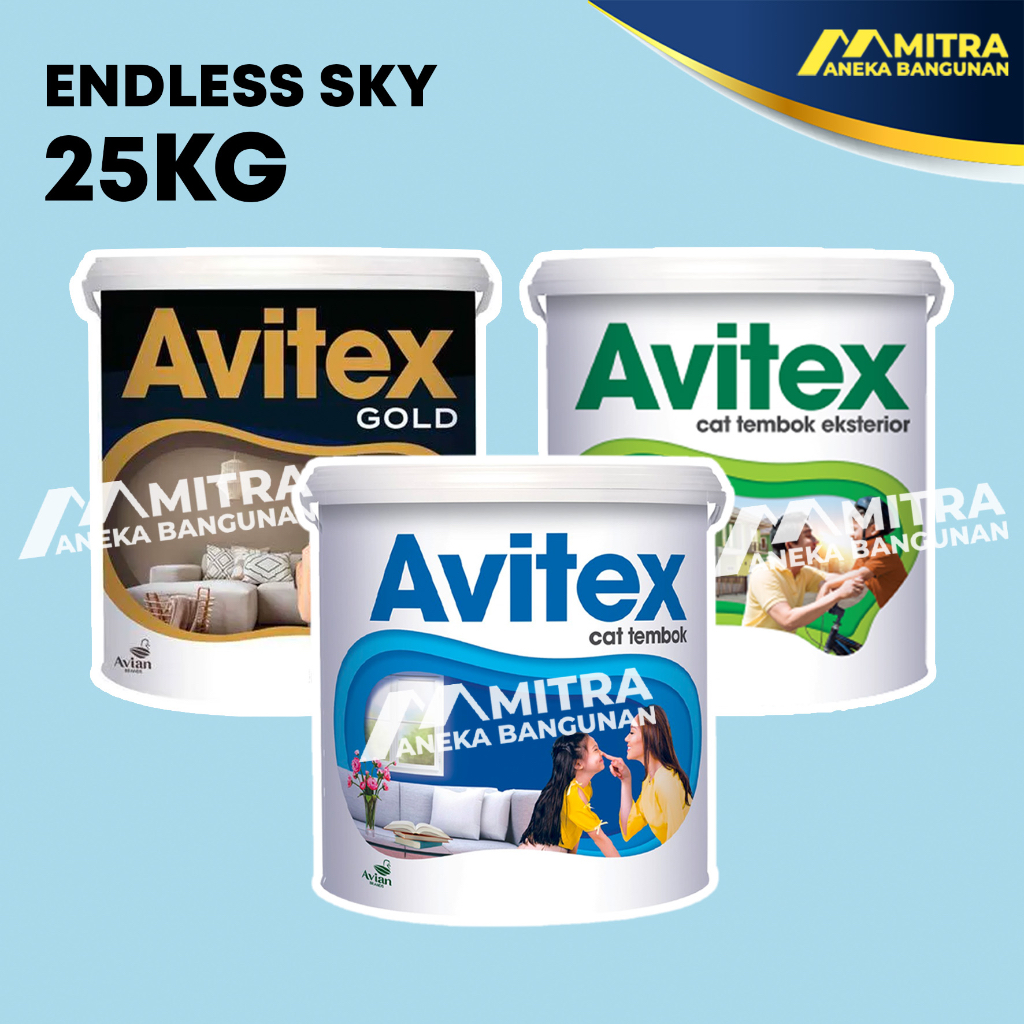 CAT TEMBOK AVITEX 25 KG PAIL ENDLESS SKY B8 002 / AVITEX INTERIOR EXTERIOR AVITEX GOLD / AVIAN / BIR