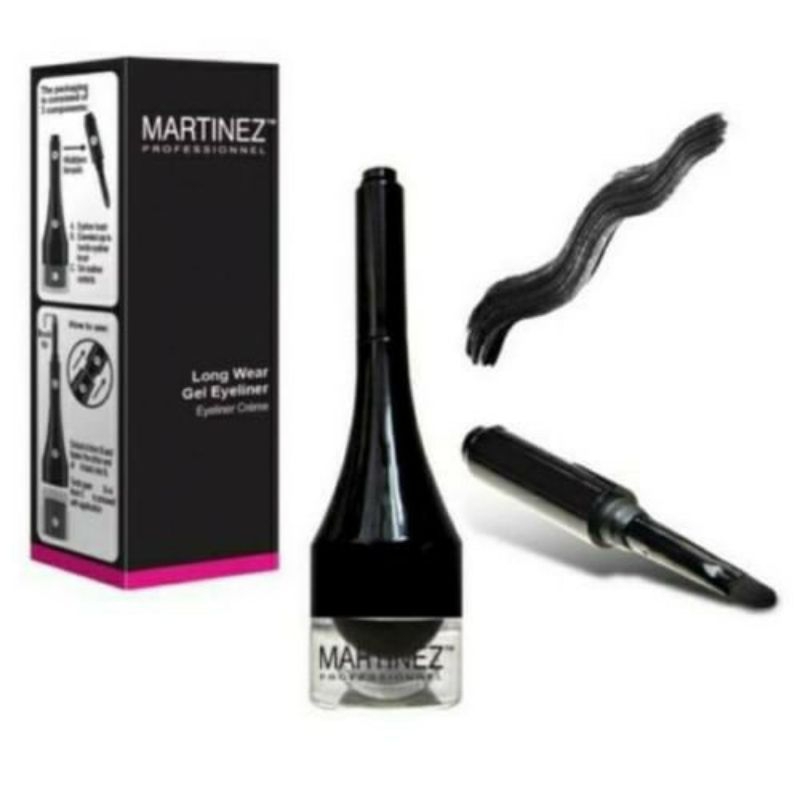EYELINER GEL MARTINEZ BLACK BROWN WATERPROOF
