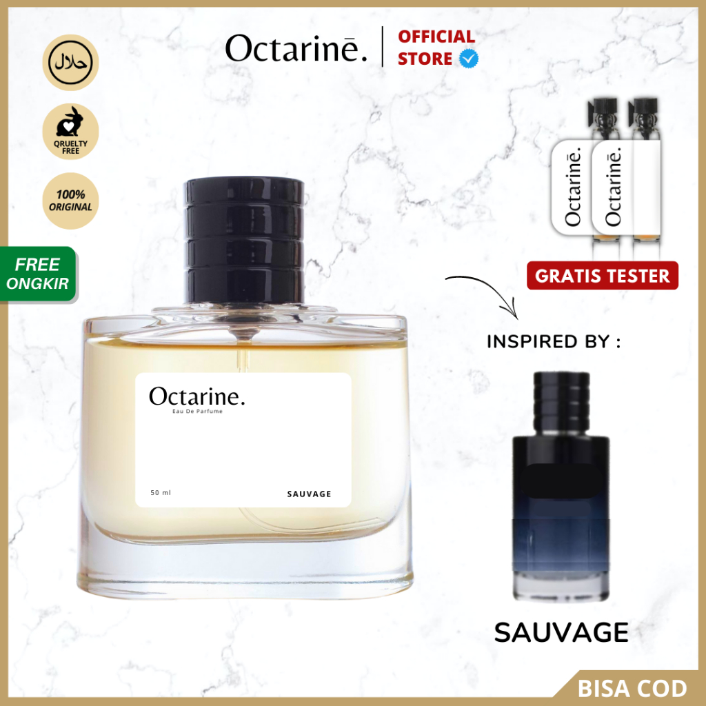 Octarine - Parfum Pria Tahan Lama Aroma Fresh, Woody, Spicy Inspired By Savage | Parfume Perfume Farfum Minyak Wangi Cewek Cowok Murah Original