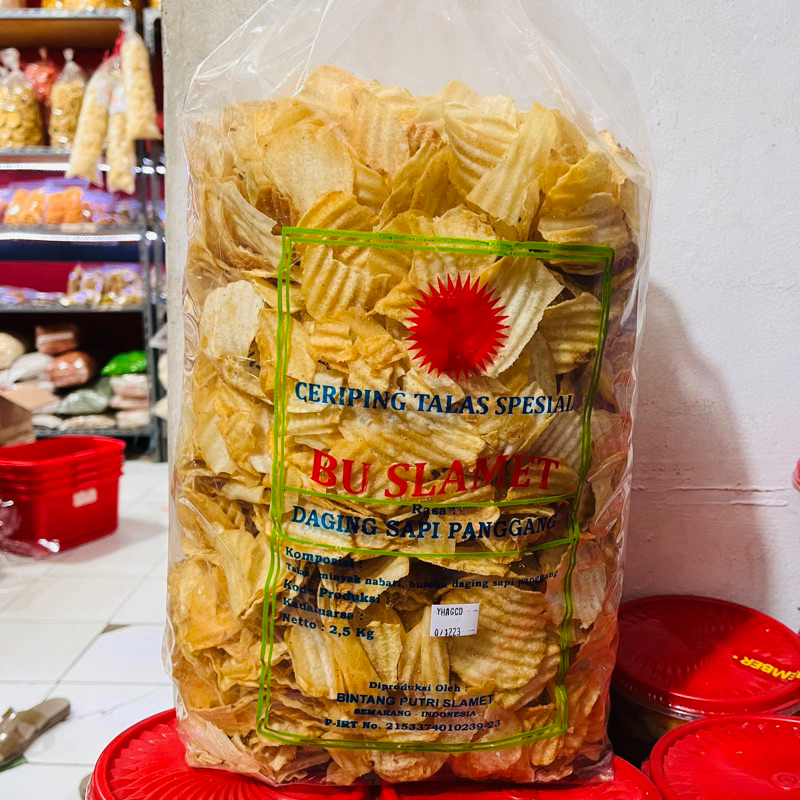 KRIPIK TALAS SAPI PANGGANG 250gram / SNACK KILOAN MURAH/ ALMA.SNACK