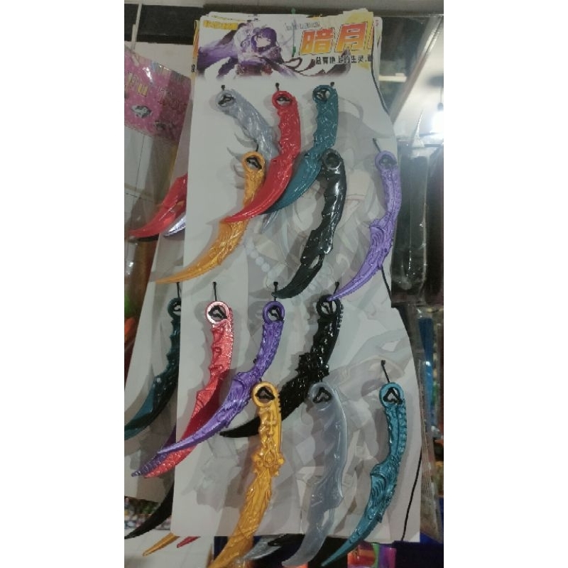 Mainan Senjata Karambit Plastik Set 12pc