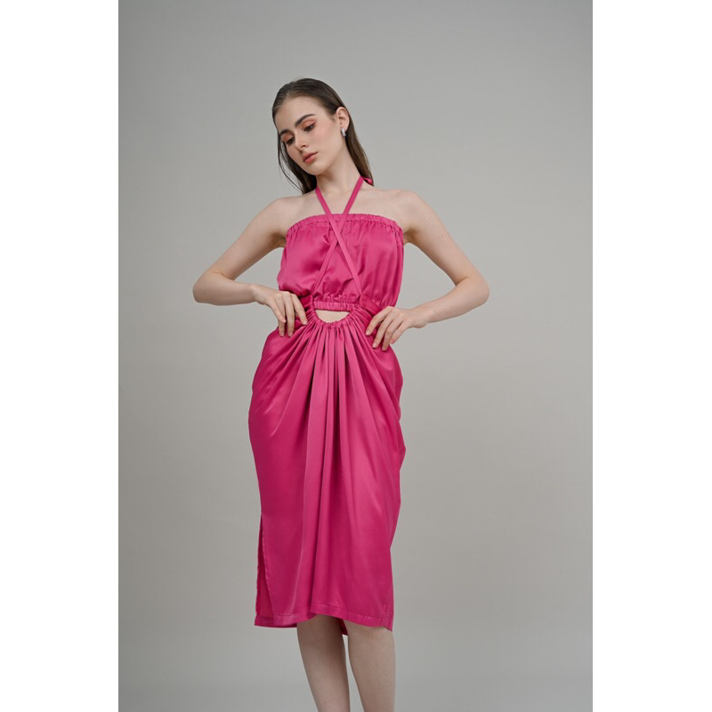 Mariele satin set dress/ satin dress / setelan wanita kekinian summer dress