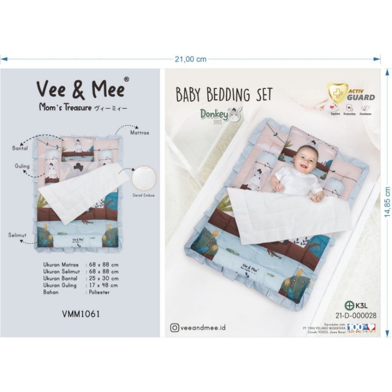 Vee &amp; Mee Baby Bedding Set Donkey Series - Matras Bayi