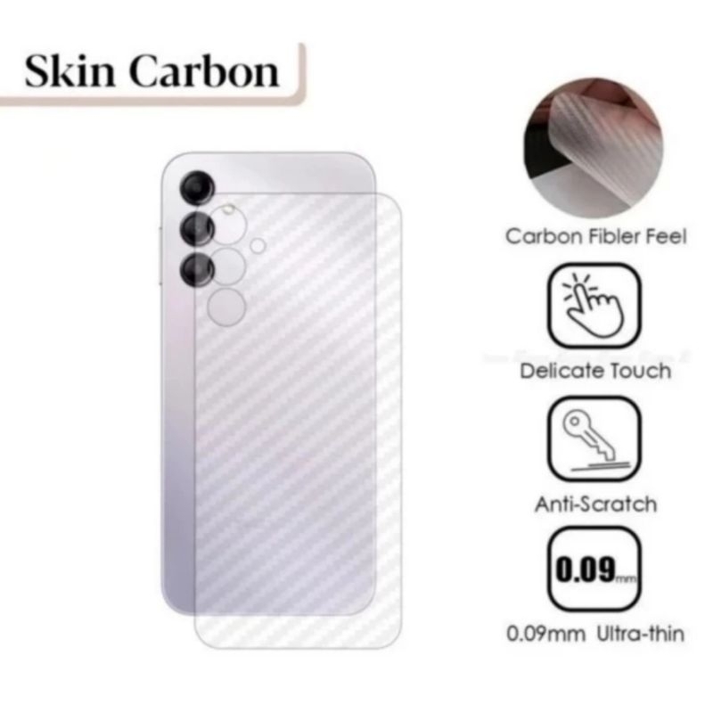 Samsung A14 5G skin carbon anti gores belakang karbon