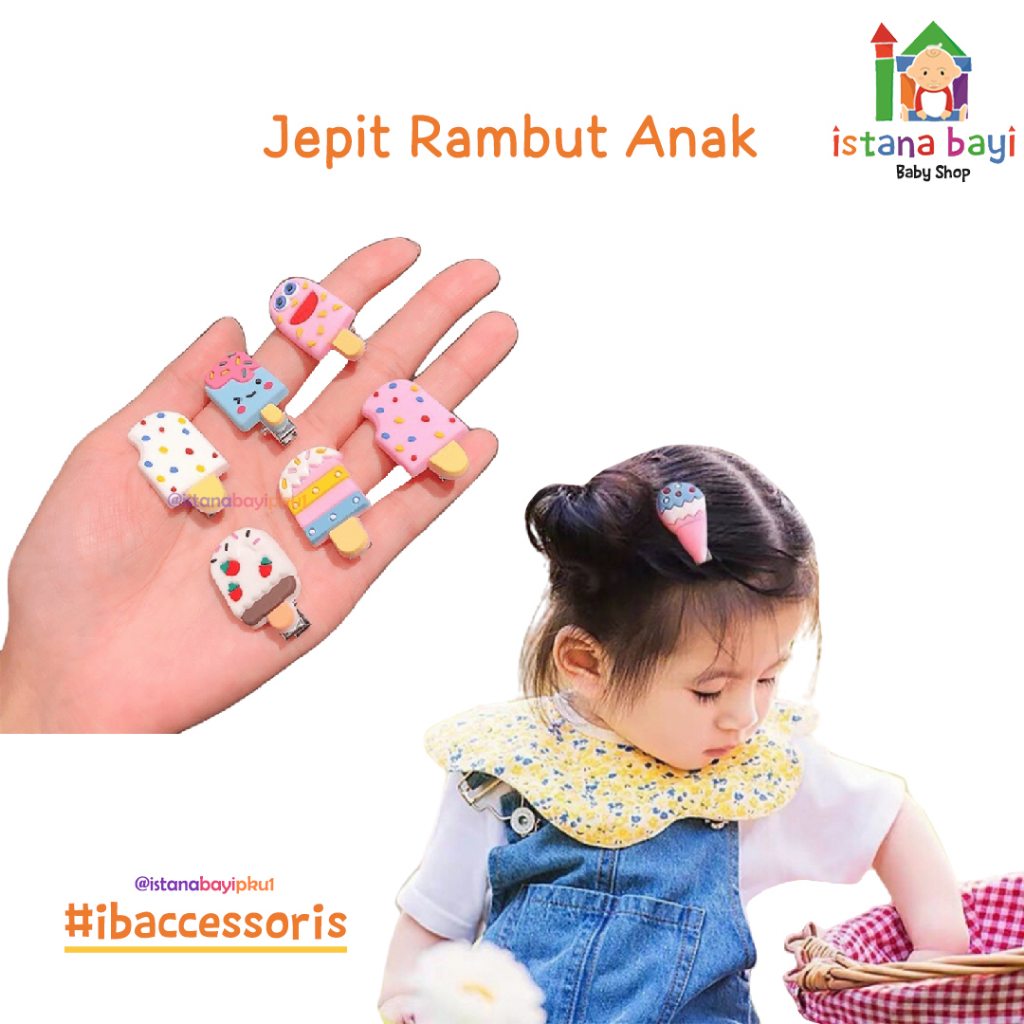 JEPITAN RAMBUT ANAK - Jepit Rambut Anak 14IN1 Colors  / karakter 10pcs/ Jepit Isi 3pcs - Jepit Rambut