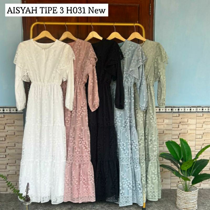 Aisyah Dress Tipe 3 New / Dress Pesta Kondangan / Gamis Kondangan / Gaun Maternity / Gamis Wisuda / 