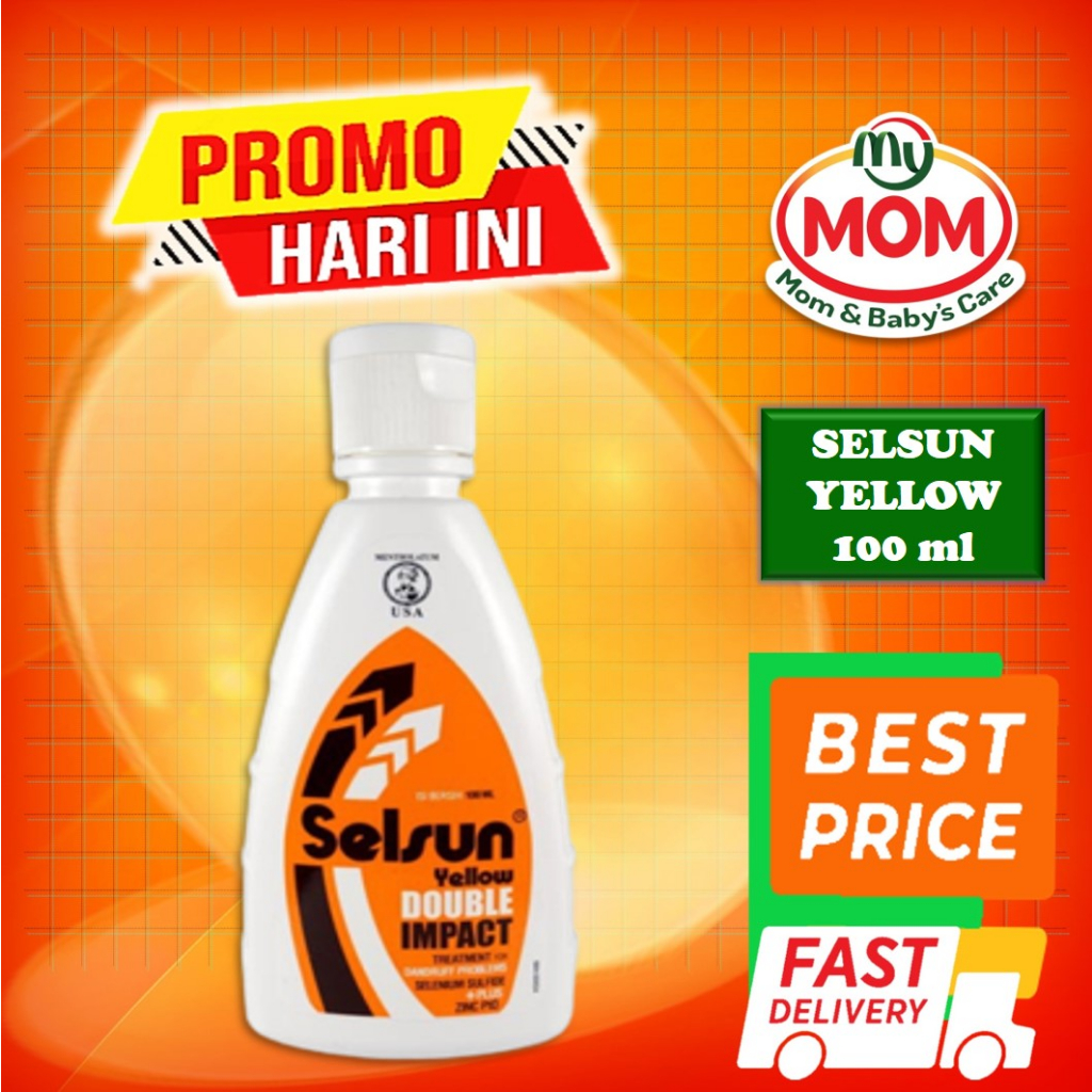 [BPOM] Selsun Yellow Double Impact Shampoo 100 ml / Selsun Shampo Anti Ketombe 100ml / Sampo / MY MOM