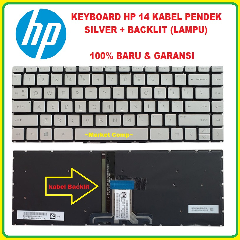 Keyboard Laptop HP 14s-dq2518tu 14s-dq2629tu 14s-dq5000tu 14s-dq1013tu 14s-dq1110tu 14s-dq5102tu 14s